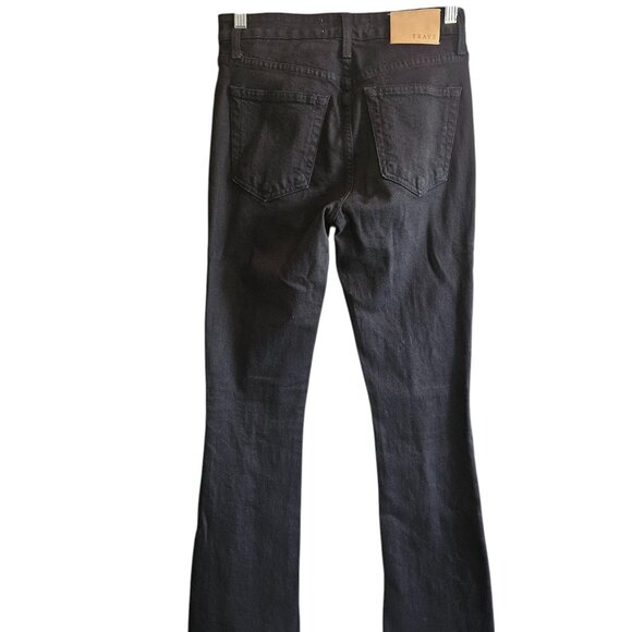 Faye Demi Boot Jean With Slit in Paint it Black Colorway - Picture 2 of 11